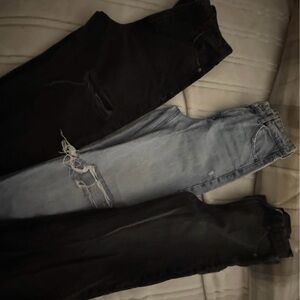 Zara Trio Skinny Jeans in Light Blue and Black